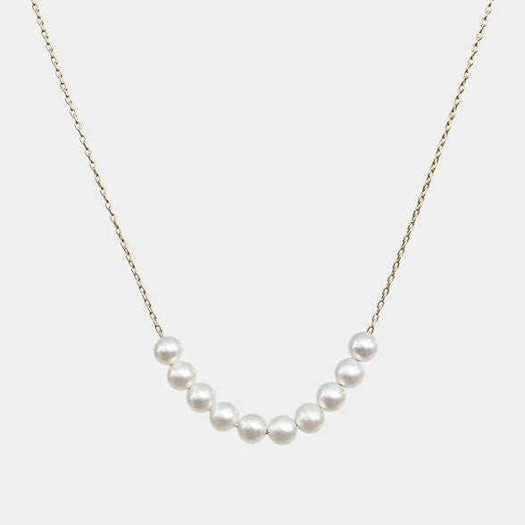 淡水パール4mm10粒スルーネックレス55cm | MADAMA