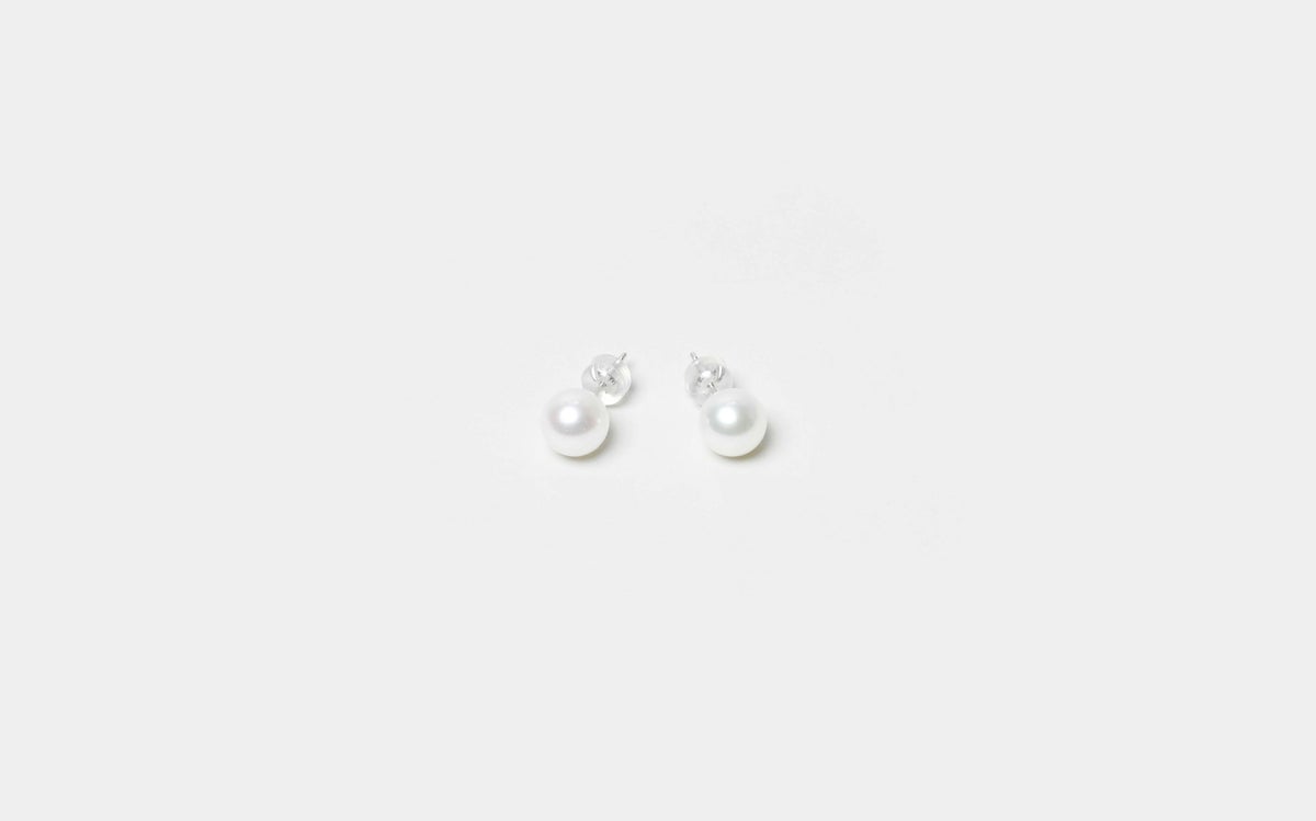 アコヤパールピアス K18WG 約7.5ｍｍ