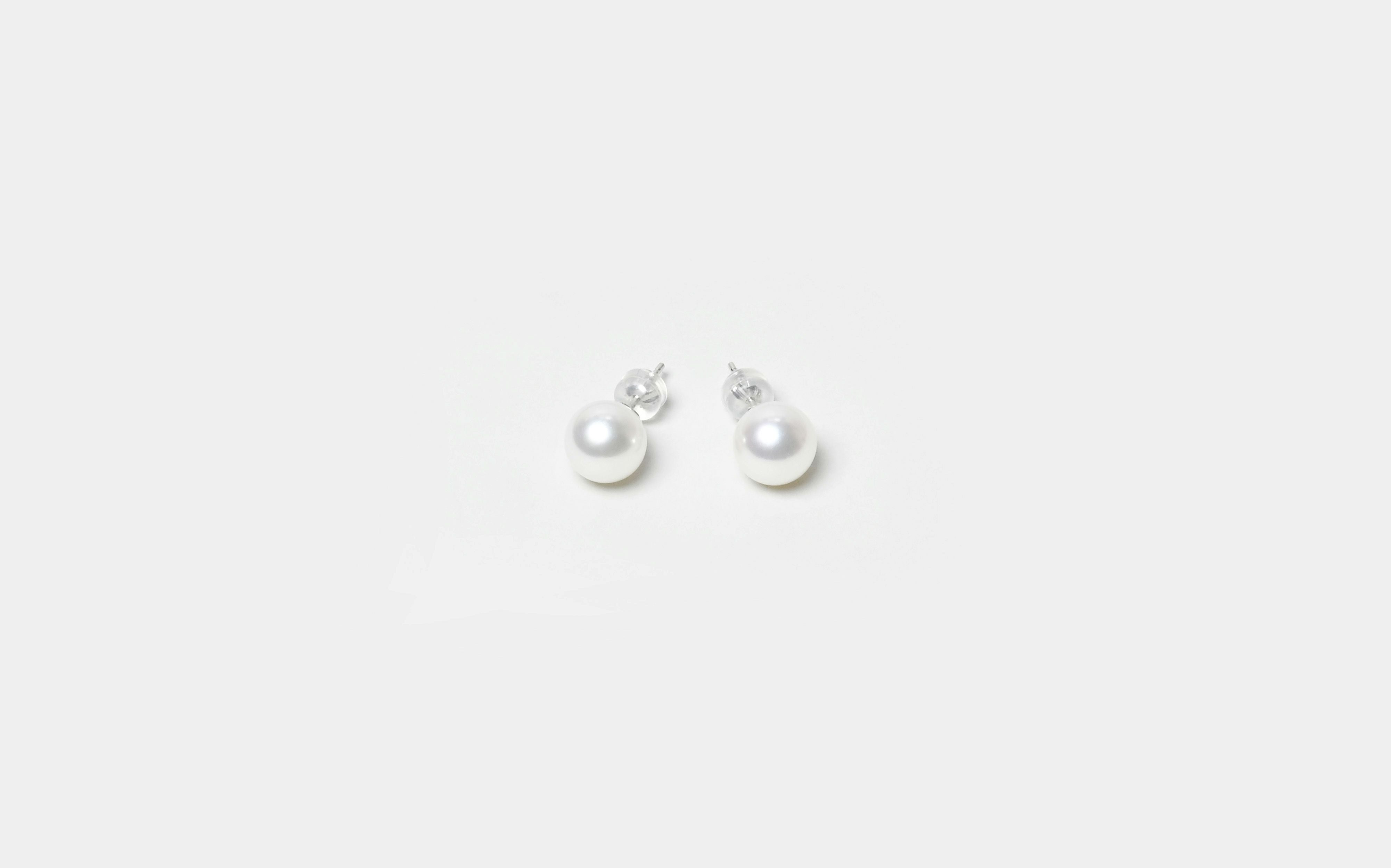 アコヤパールピアス K18WG 約8.5mm | MADAMA