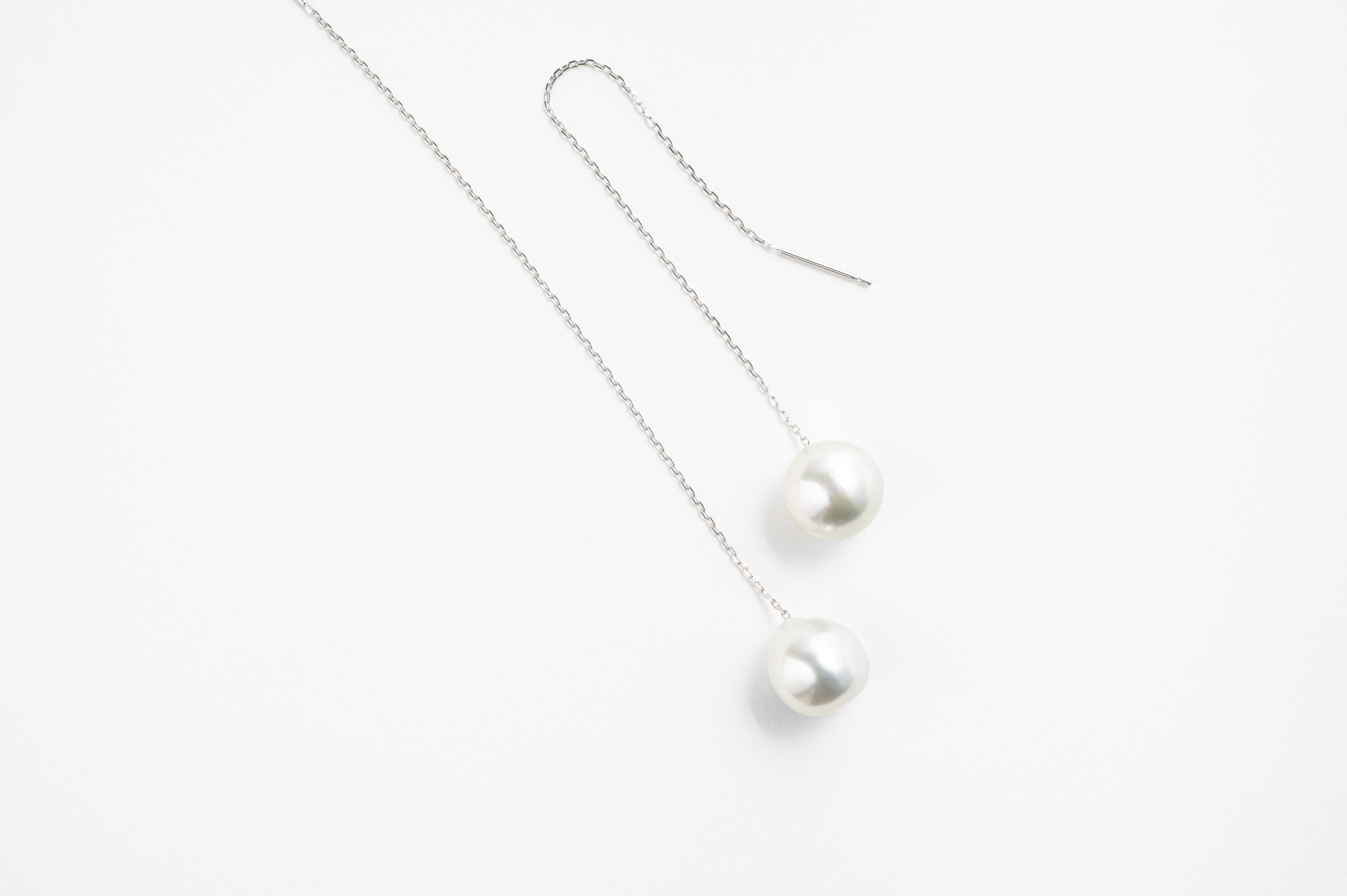 最終値下☆美品☆TASAKI 8.1mmパール アメリカンピアス K18WG アコヤバロックパールナチュラルグレーアメリカンピアスK18WG 約9.5mm